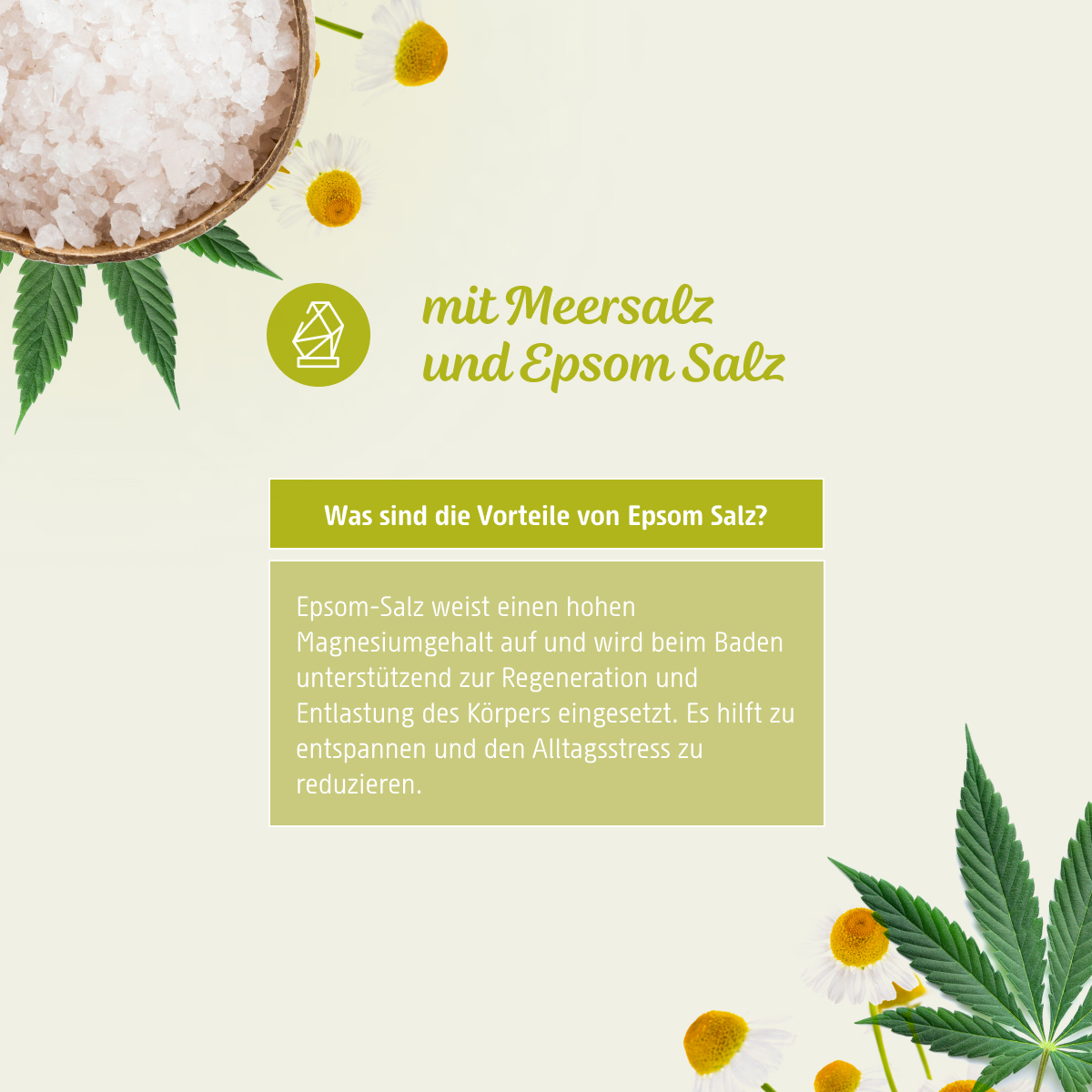 Badezusatz De-Stress mit Epsom Salz