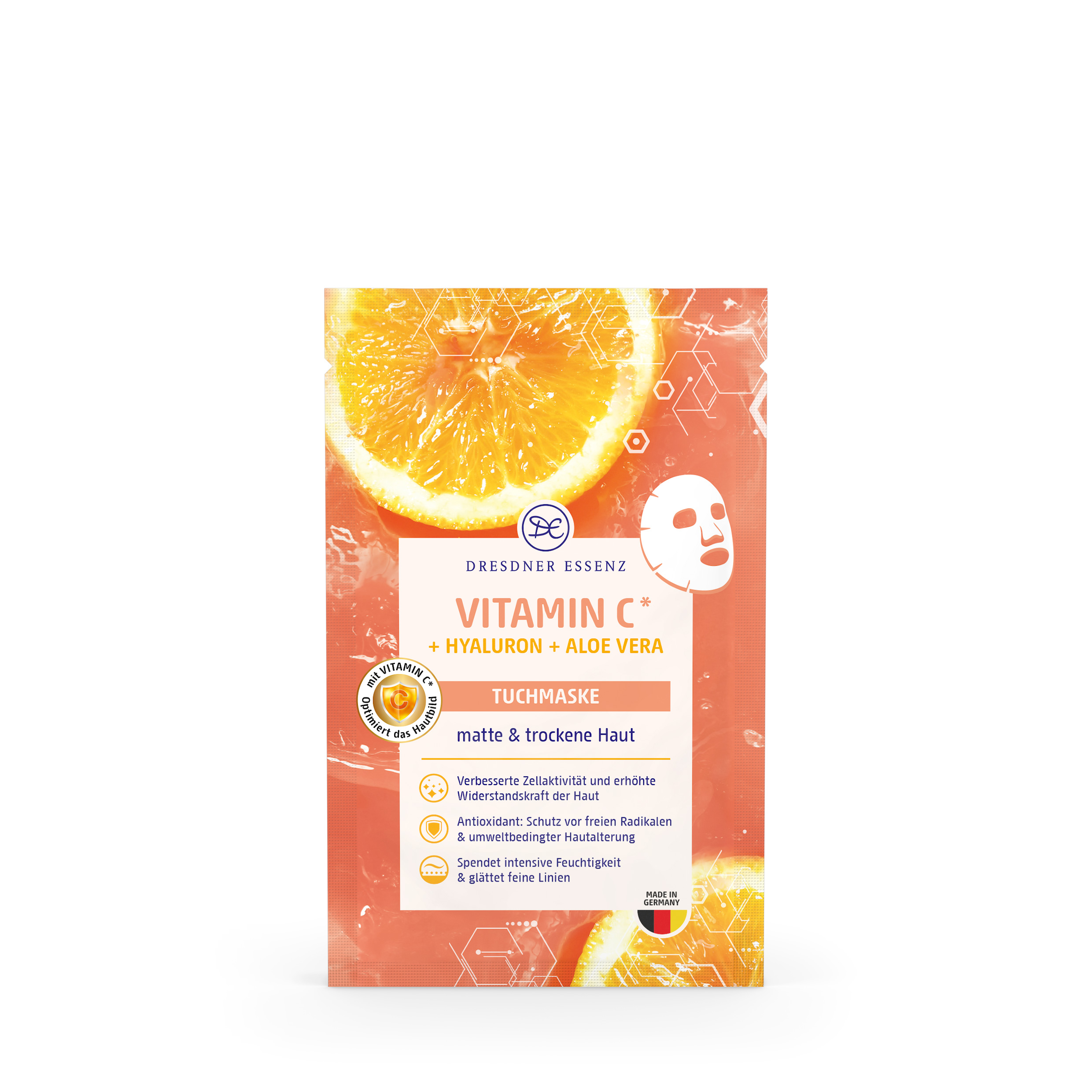 Sheet Mask + Vitamin C + Hyaluron + Aloe Vera